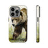 Grizzly Bear in a Field - Impact Resistant Phone Case iPhone 14 Pro Glossy